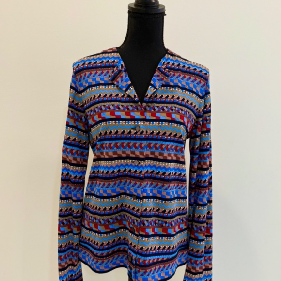 Emilio Pucci Retro Print Button-down Shirt, Size 8, Vibrant Colorful Design - Picture 6 of 11